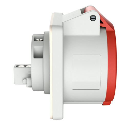MENNEKES 1385 beépíthető ipari aljzat 16A 5p (3p+N+E) 400V piros IP44 - egyenes