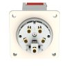 MENNEKES 1385 beépíthető ipari aljzat 16A 5p (3p+N+E) 400V piros IP44 - egyenes