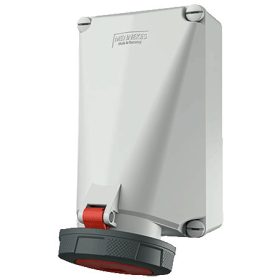   MENNEKES 139 ipari fali aljzat 125A 4p (3p+E) 400V piros IP67
