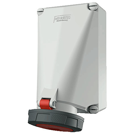 MENNEKES 139 ipari fali aljzat 125A 4p (3p+E) 400V piros IP67