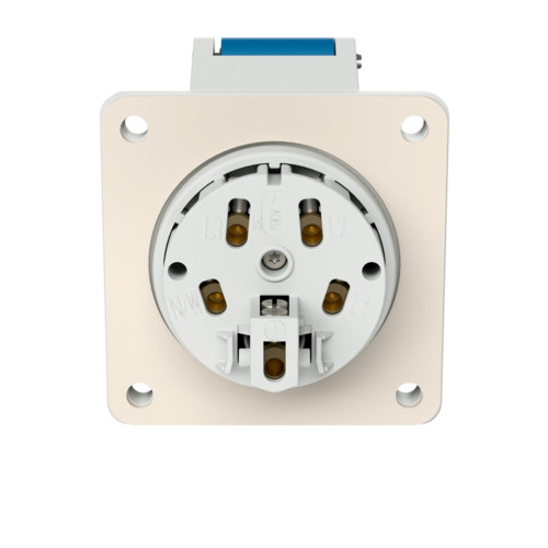 MENNEKES 1395 beépíthető ipari aljzat 32A 3p (2p+E) 230V kék IP44 - egyenes