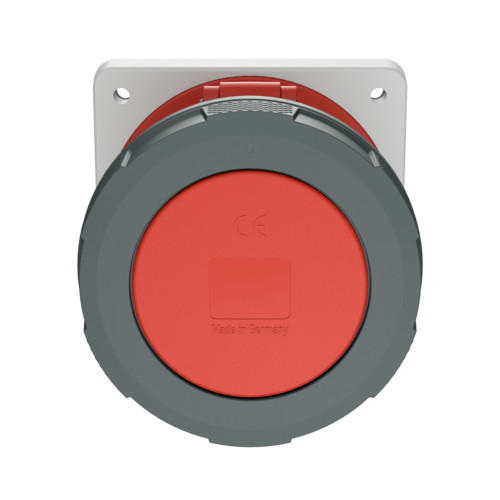 MENNEKES 1461 beépíthető ipari aljzat 125A 5p (3p+N+E) 400V piros IP67 - egyenes