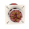 MENNEKES 1461 beépíthető ipari aljzat 125A 5p (3p+N+E) 400V piros IP67 - egyenes