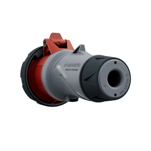 MENNEKES 14624 ipari lengő dugalj 16A 5p (3p+N+E) 400V piros IP67/IP69 - - 2025.01.31-től elérhető