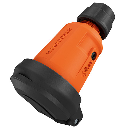 MENNEKES 158041 háztartási (Schuko) lengő dugalj 16A 2P+E 230V narancs IP54