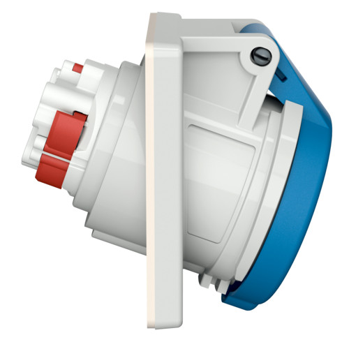 MENNEKES 1632 beépíthető ipari aljzat 16A 3p (2p+E) 230V kék IP44 - ferde