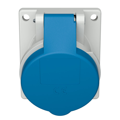 MENNEKES 1632 beépíthető ipari aljzat 16A 3p (2p+E) 230V kék IP44 - ferde