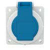 MENNEKES 17006 csapfedeles háztartási (Schuko) beépíthető dugalj 16A 2P+E 230V kék IP68