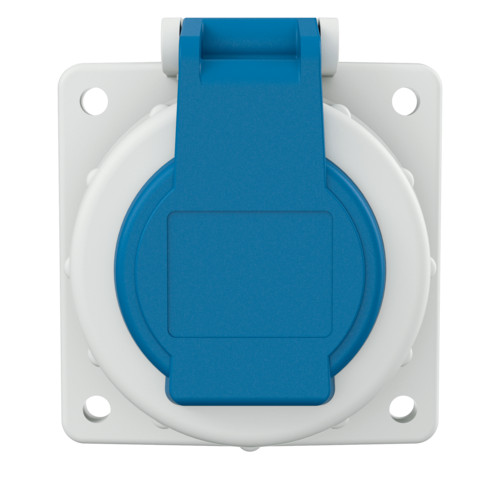 MENNEKES 17006 csapfedeles háztartási (Schuko) beépíthető dugalj 16A 2P+E 230V kék IP68