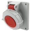 MENNEKES 1704 beépíthető ipari aljzat 16A 4p (3p+E) 400V piros IP67 - ferde