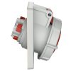 MENNEKES 1704 beépíthető ipari aljzat 16A 4p (3p+E) 400V piros IP67 - ferde