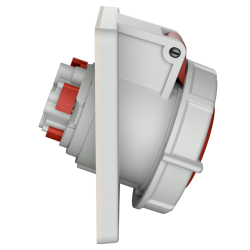 MENNEKES 1704 beépíthető ipari aljzat 16A 4p (3p+E) 400V piros IP67 - ferde