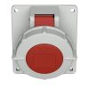 MENNEKES 1704 beépíthető ipari aljzat 16A 4p (3p+E) 400V piros IP67 - ferde
