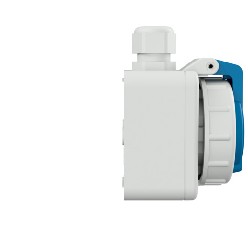 MENNEKES 10863 csapfedeles háztartási (Schuko) fali dugalj 16A 2P+E 230V kék IP68