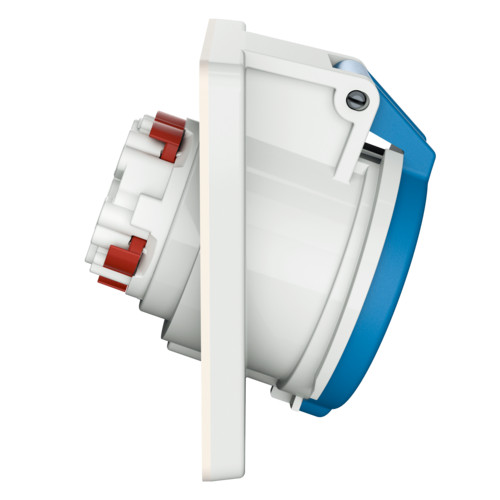 MENNEKES 1734 beépíthető ipari aljzat 32A 3p (2p+E) 230V kék IP44 - ferde