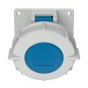 MENNEKES 1802 beépíthető ipari aljzat 32A 3p (2p+E) 230V kék IP67 - ferde