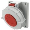 MENNEKES 1805 beépíthető ipari aljzat 32A 4p (3p+E) 400V piros IP67 - ferde