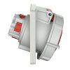 MENNEKES 1805 beépíthető ipari aljzat 32A 4p (3p+E) 400V piros IP67 - ferde