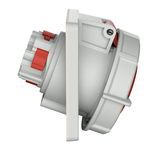 MENNEKES 1805 beépíthető ipari aljzat 32A 4p (3p+E) 400V piros IP67 - ferde
