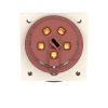 MENNEKES 209A beépíthető ipari aljzat 63A 5p (3p+N+E) 400V piros IP67 - ferde