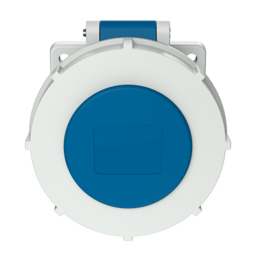 MENNEKES 218A beépíthető ipari aljzat 16A 3p (2p+E) 230V kék IP67 - egyenes