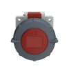 MENNEKES 222A beépíthető ipari aljzat 16A 4p (3p+E) 400V piros IP67 - egyenes