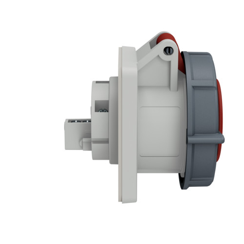 MENNEKES 222A beépíthető ipari aljzat 16A 4p (3p+E) 400V piros IP67 - egyenes