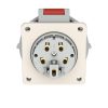 MENNEKES 228A beépíthető ipari aljzat 16A 5p (3p+N+E) 400V piros IP67 - egyenes