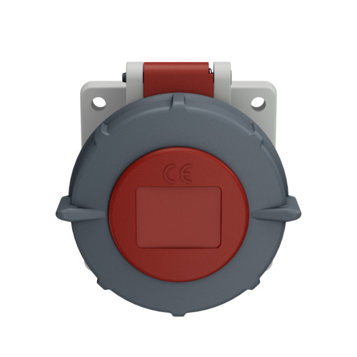 MENNEKES 234A beépíthető ipari aljzat 32A 4p (3p+E) 400V piros IP67 - egyenes