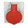 MENNEKES 3473 beépíthető ipari aljzat 16A 5p (3p+N+E) 400V piros IP44 - ferde