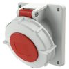 MENNEKES 3485 beépíthető ipari aljzat 16A 5p (3p+N+E) 400V piros IP67 - ferde
