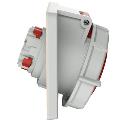 MENNEKES 3485 beépíthető ipari aljzat 16A 5p (3p+N+E) 400V piros IP67 - ferde