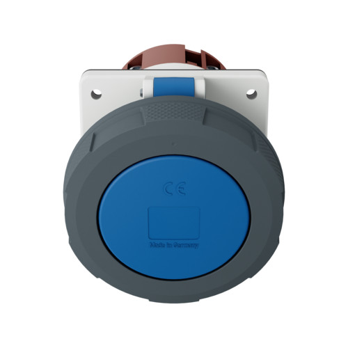 MENNEKES 3575 beépíthető ipari aljzat 125A 3p (2p+E) 230V kék IP67 - ferde