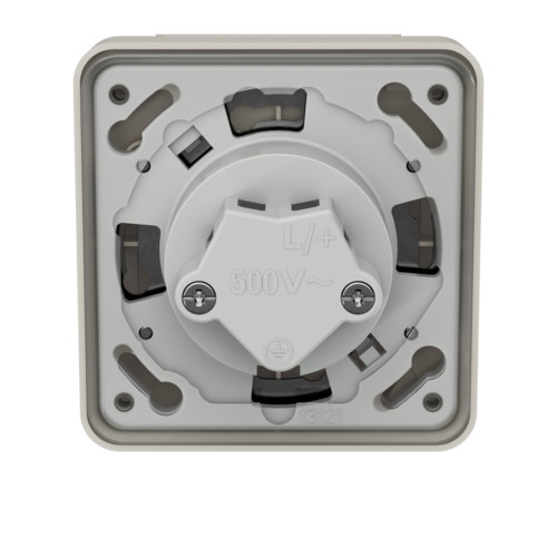 MENNEKES 4142 beépíthető ipari design dugalj 16A 3p (2p+E) 230V IP44 - feliratozható mezővel