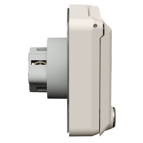 MENNEKES 4172 beépíthető ipari design dugalj 16A 3p (2p+E) 230V IP44 - feliratozható mezővel és kulcsos zárral