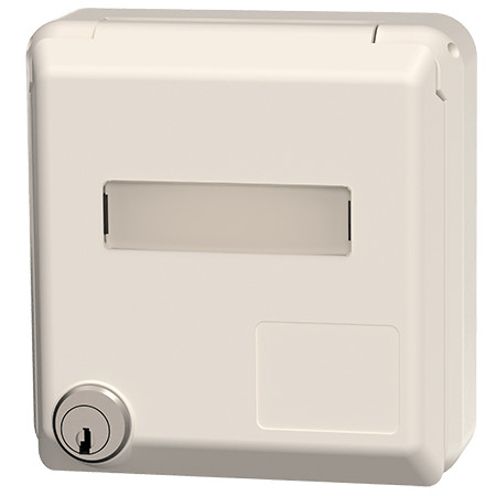 MENNEKES 4175 beépíthető ipari design dugalj 16A 5p (3p+N+E) 400V IP44 - feliratozható mezővel és kulcsos zárral