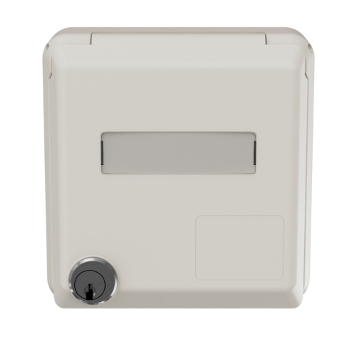 MENNEKES 4175 beépíthető ipari design dugalj 16A 5p (3p+N+E) 400V IP44 - feliratozható mezővel és kulcsos zárral