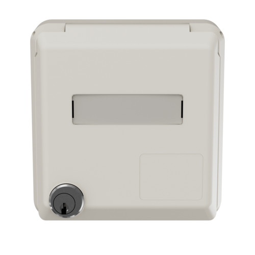 MENNEKES 4180 beépíthető ipari design dugalj 32A 5p (3p+N+E) 400V IP44 - feliratozható mezővel és kulcsos zárral