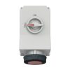 MENNEKES 5110A DUO ipari kapcsolós fali aljzat 63A 4p (3p+E) 400V piros IP67