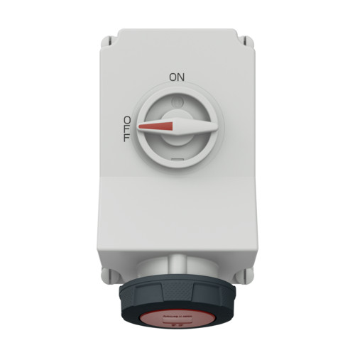 MENNEKES 5110A DUO ipari kapcsolós fali aljzat 63A 4p (3p+E) 400V piros IP67