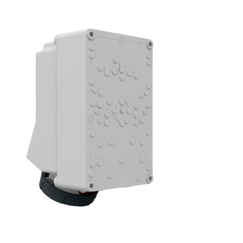 MENNEKES 5110A DUO ipari kapcsolós fali aljzat 63A 4p (3p+E) 400V piros IP67