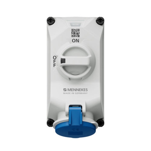 MENNEKES 5613306G DUOi ipari kapcsolós fali aljzat 32A 3p (2p+E) 230V kék IP44