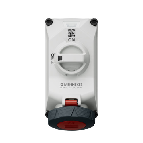 MENNEKES 5614506G DUOi ipari kapcsolós fali aljzat 32A 5p (3p+N+E) 400V piros IP67 / IP69