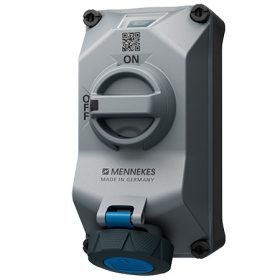   MENNEKES 5812306T DUOi R vegyszerálló ipari kapcsolós fali aljzat 16A 3p (2p+E) 230V kék IP67 / IP69