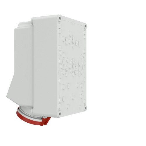 MENNEKES 5959A DUO ipari kapcsolós fali aljzat 63A 5p (3p+N+E) 400V piros IP44
