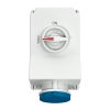 MENNEKES 6571 DUO ipari kapcsolós fali aljzat 63A 3p (2p+E) 230V kék IP44