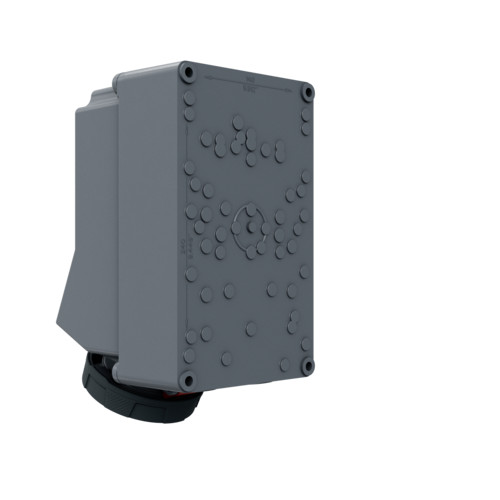 MENNEKES 7290 DUO vegyszerálló ipari kapcsolós fali aljzat 63A 5p (3p+N+E) 400V piros IP67