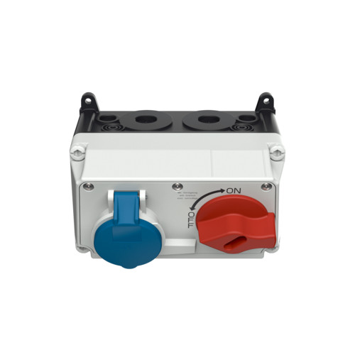 MENNEKES 7603 DUO ipari kapcsolós fali aljzat 16A 3p (2p+E) 230V kék IP44