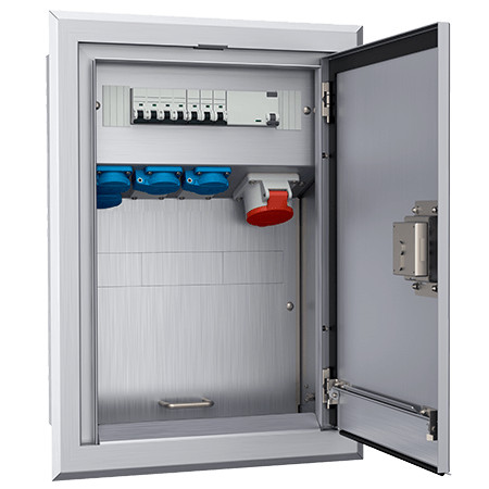 MENNEKES 84373 Rozsdamentes acél beépíthető ipari dugaszoló kiselosztó tokozat IP43