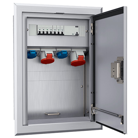 MENNEKES 84374 Rozsdamentes acél beépíthető ipari dugaszoló kiselosztó tokozat IP43